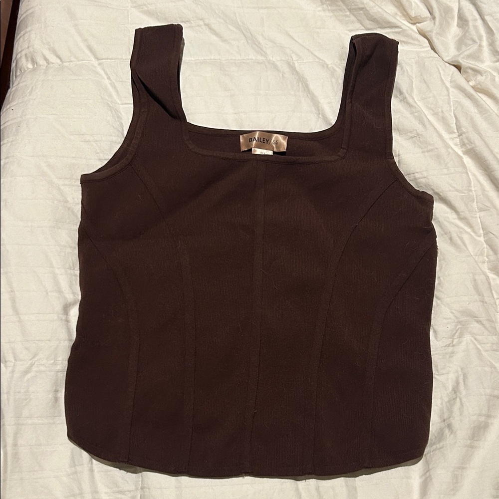 Bailey 44 Chocolate Brown Tank Top